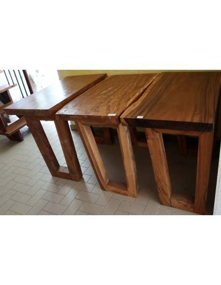 Piano in legno massello noce indiano con gambe da cm 100x51/56x5/6 top Suar