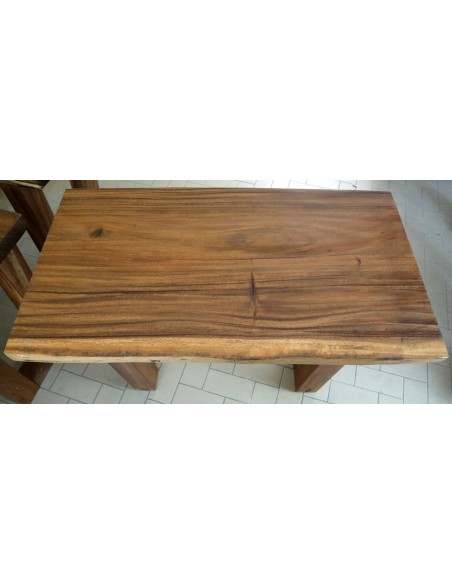 Piano in legno massello noce indiano con gambe da cm 100x51/56x5/6 top Suar