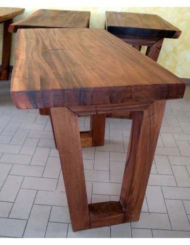 Piano in legno massello noce indiano con gambe...