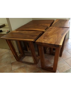 Piano in legno massello noce indiano con gambe da cm... 2