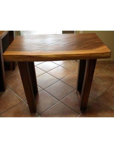 Piano in legno massello noce indiano con gambe da cm 85x50x54x5/5.5 top Suar