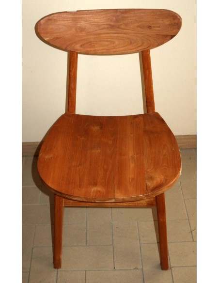 Sedia in teak massello linea moderna cm 45x45x80 seduta seggiola