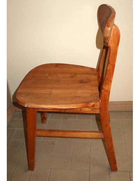 Sedia in teak massello linea moderna cm 45x45x80 seduta seggiola