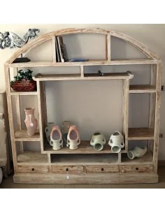 Libreria in teak decapato bianco cm 165x30x175h mobile... 2