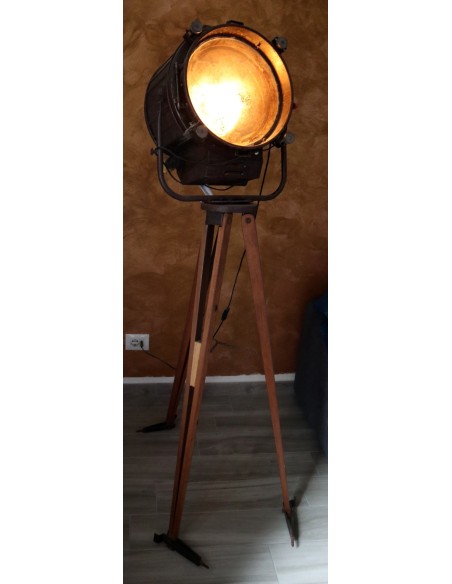 Lampada piantana cinema nave vintage anni 60 originale Pollux made in Italy Rank Lighint