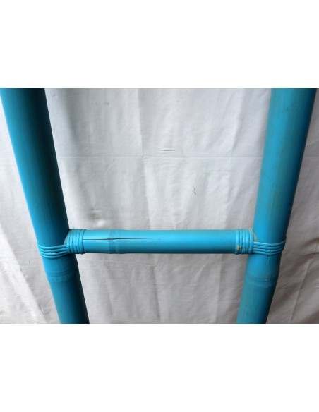 Scala in bamboo cm 160X40 etnico porta asciugamani bagno celeste bambù