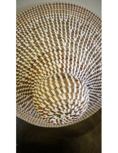 Cesto da Biancheria in Paglia Senegalese con...