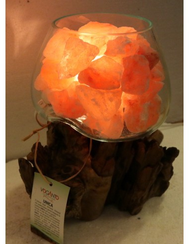 Lampada di sale irripetibile creata in vetro...