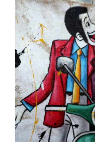 Quadro Lupin III cm 80x80 con Fujiko Margot in...