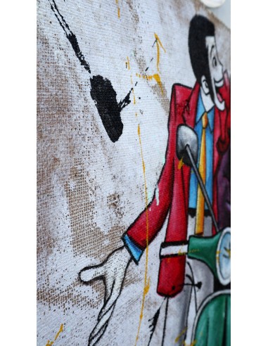 Quadro Lupin III cm 80x80 con Fujiko Margot in...