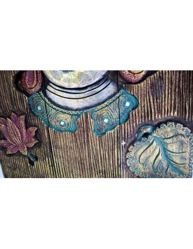 Pannello decorativo in legno trittico con...