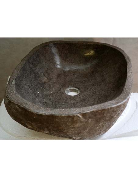 Lavandino pietra di fiume cm 49x40x15 river stone sasso lavabo sink bagno n 9