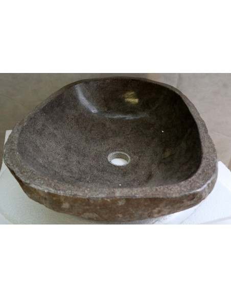 Lavandino pietra di fiume cm 49x40x15 river stone sasso lavabo sink bagno n 9