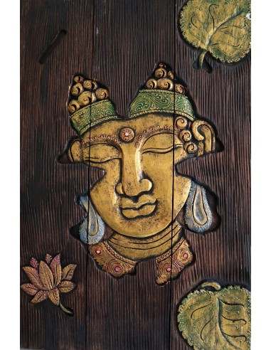 Pannello decorativo in legno trittico con...