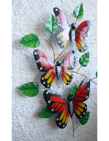 Pannello con farfalle in metallo creato e...