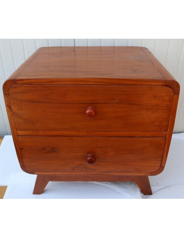 Comodini in teak massello stile anni 70 con...