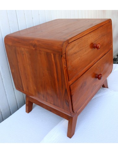 Comodini in teak massello stile anni 70 con...