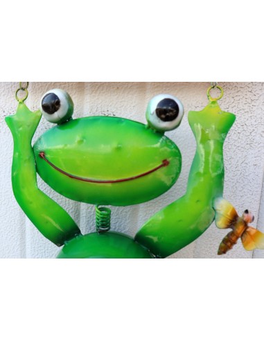 Pannello welcome con una rana in metallo...