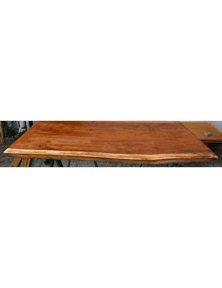 Piano in legno top massello suar o noce indiano per bagno cm 117x60/64x5h tavola n. 1