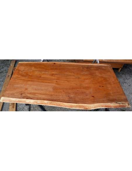 Piano in legno top massello suar o noce indiano per bagno cm 117x60/64x5h tavola n. 1