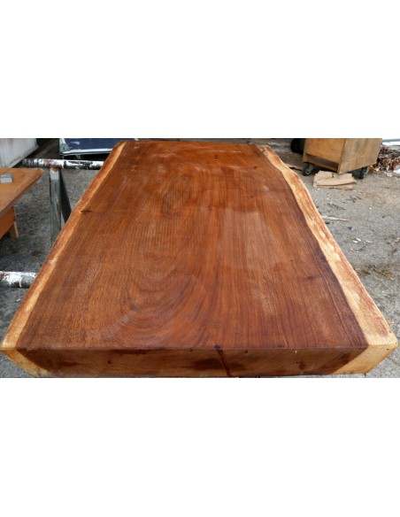 Piano in legno top massello suar o noce indiano per bagno cm 117x60/64x5h tavola n. 1