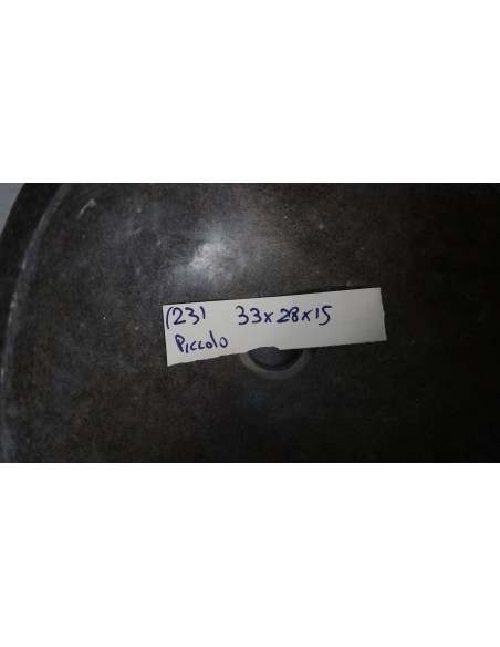 Piccolo Lavandino pietra di fiume cm 33x28x15 river stone sasso lavabo sink bagno lav n 23