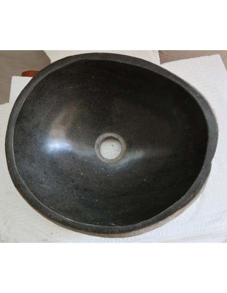 Piccolo Lavandino pietra di fiume cm 33x29x15 river stone sasso lavabo sink bagno lav n 24