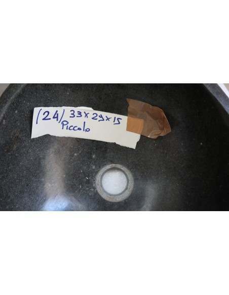 Piccolo Lavandino pietra di fiume cm 33x29x15 river stone sasso lavabo sink bagno lav n 24