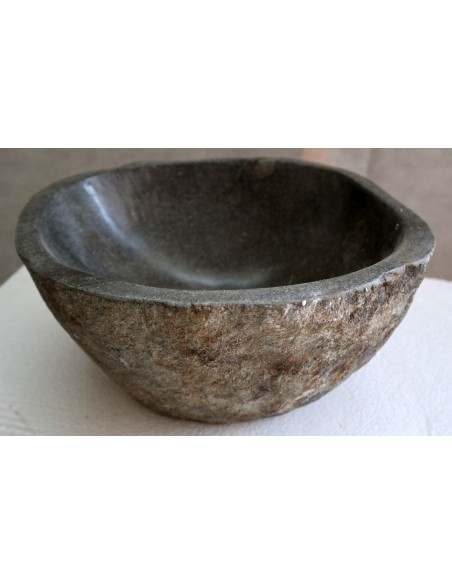 Piccolo Lavandino pietra di fiume cm 33x29x15 river stone sasso lavabo sink bagno lav. n 25