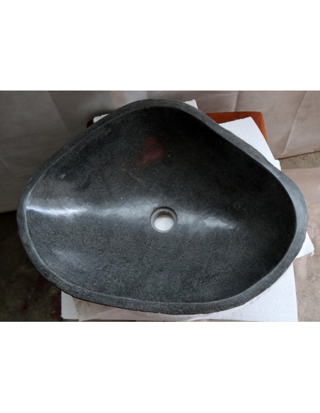 Lavandino pietra di fiume cm 56x44x15 river stone sasso lavabo sink bagno lav. n 26