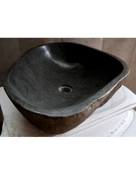 Lavandino pietra di fiume cm 56x44x15 river stone sasso lavabo sink bagno lav. n 26