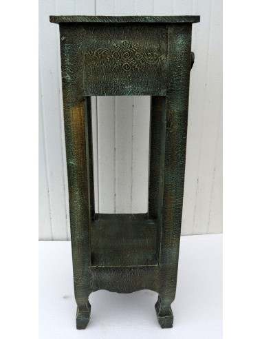 Alzata comodino in legno color verde anticato...