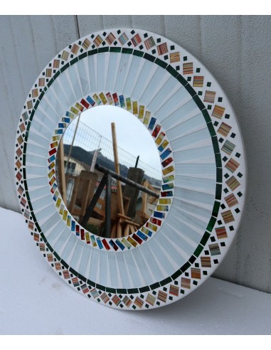 Specchio in legno e mosaico di vetro cm 50...