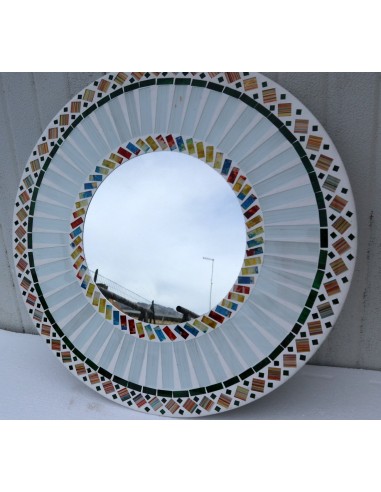 Specchio in legno e mosaico di vetro cm 50...