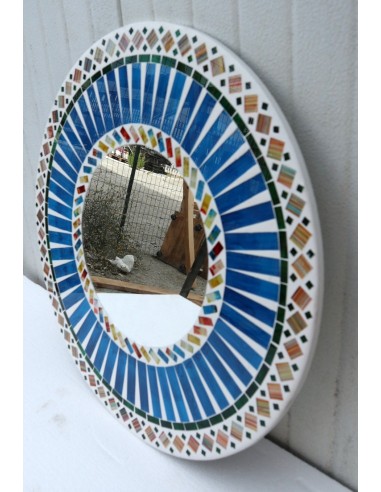 Specchio in legno e mosaico di vetro cm 50...