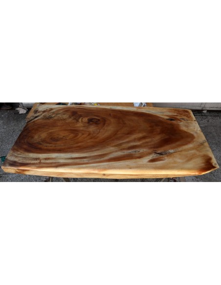 Piano in legno top massello suar o noce indiano per bagno cm 123x61/64x5h tavola n. 2