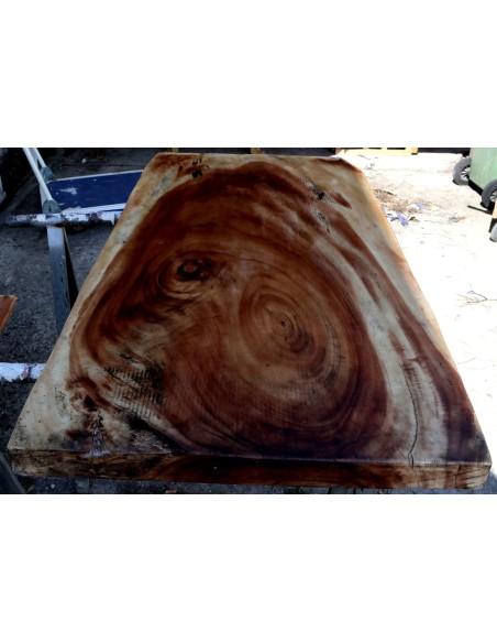 Piano in legno top massello suar o noce indiano per bagno cm 123x61/64x5h tavola n. 2