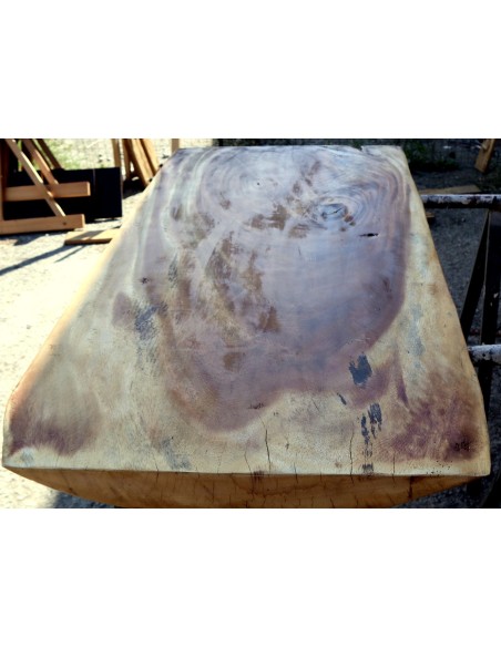 Piano in legno top massello suar o noce indiano per bagno cm 123x61/64x5h tavola n. 2