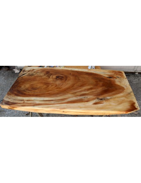 Piano in legno top massello suar o noce indiano per bagno cm 123x61/64x5h tavola n. 2