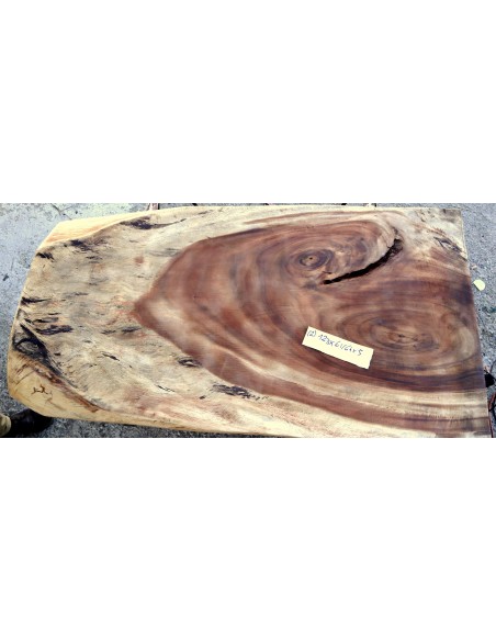 Piano in legno top massello suar o noce indiano per bagno cm 123x61/64x5h tavola n. 2