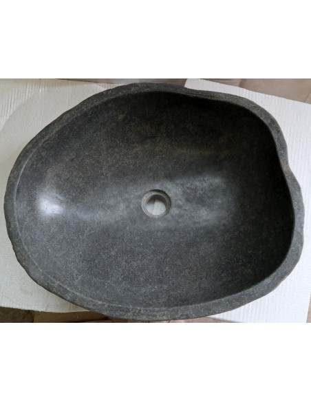Lavandino pietra di fiume cm 53x44x15 river stone sasso lavabo sink bagno lav. n 32