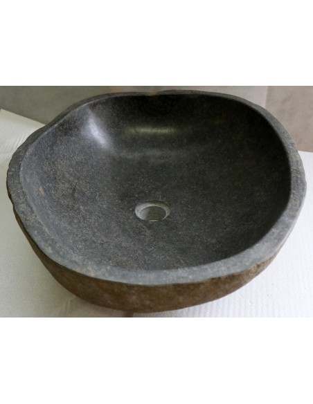 Lavandino pietra di fiume cm 53x44x15 river stone sasso lavabo sink bagno lav. n 32