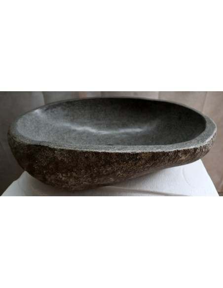 Lavandino pietra di fiume cm 56x39x15 river stone sasso lavabo sink bagno lav. n 34