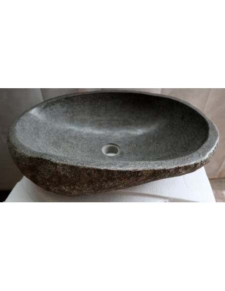 Lavandino pietra di fiume cm 56x39x15 river stone sasso lavabo sink bagno lav. n 34