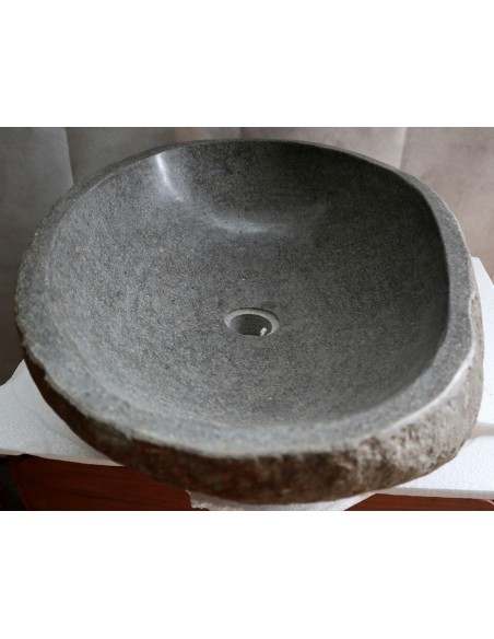 Lavandino pietra di fiume cm 56x39x15 river stone sasso lavabo sink bagno lav. n 34