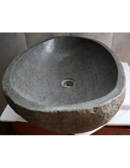 Lavandino pietra di fiume cm 56x39x15 river stone sasso lavabo sink bagno lav. n 34