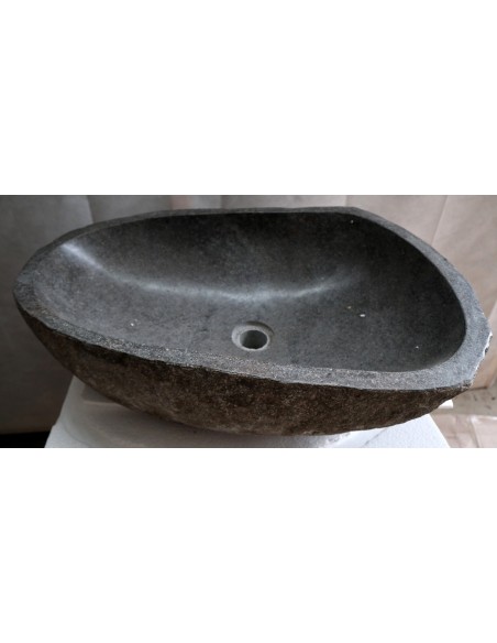 Lavandino pietra di fiume cm 62x38x15 river stone sasso lavabo sink bagno lav n 36