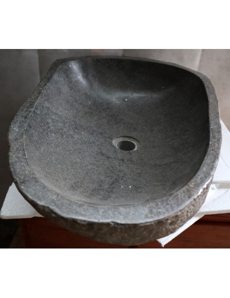 Lavandino pietra di fiume cm 62x38x15 river stone sasso lavabo sink bagno lav n 36