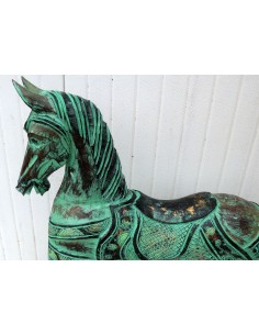 Cavallino a dondolo in legno cavallo creato dipinto a... 2