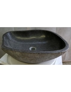 Lavandino pietra di fiume cm 58x38x15 river stone sasso... 2